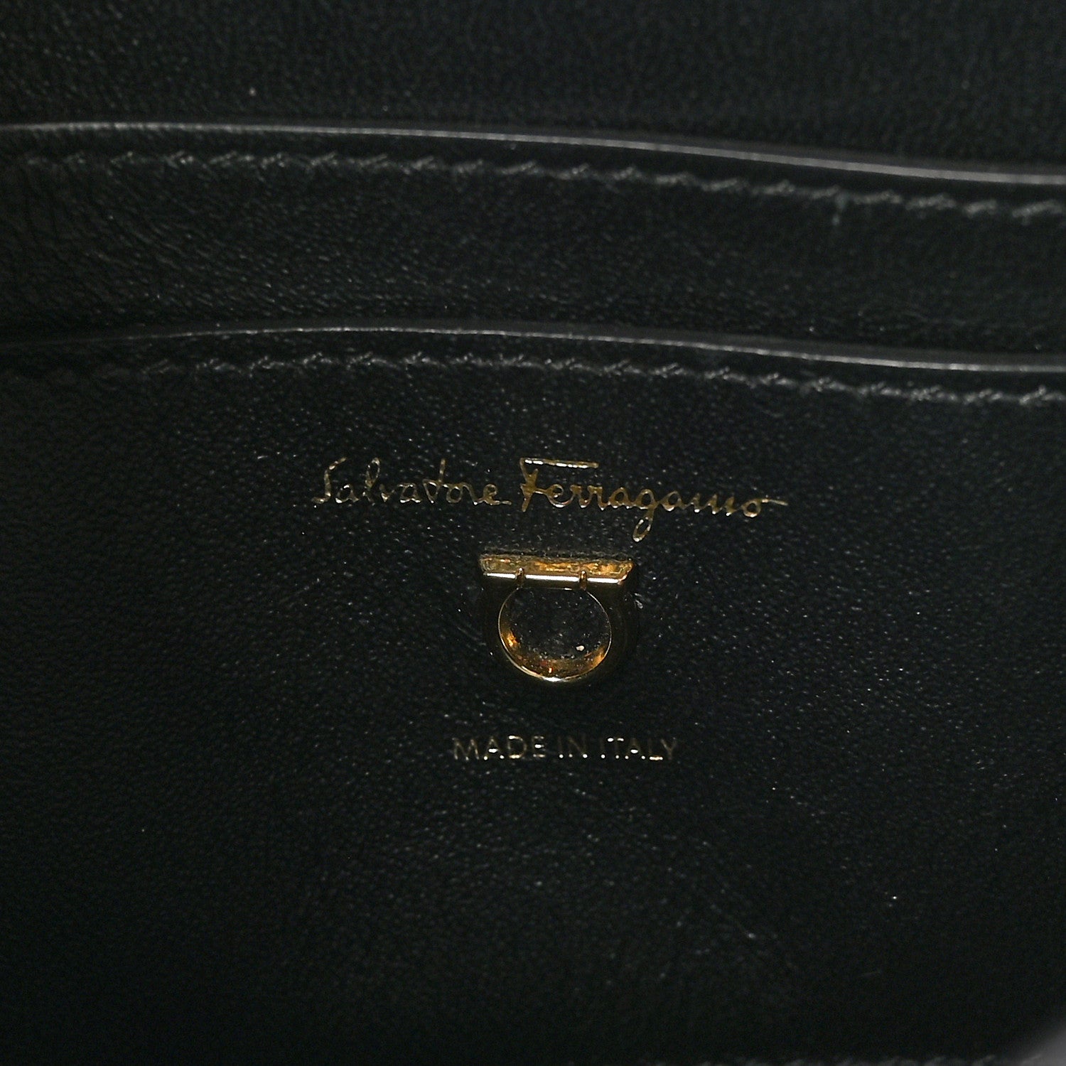 Salvatore Ferragamo Calfskin Aura Shoulder Bag Black 6 of 10