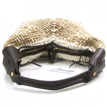 FASHIONPHILE SALVATOREFERRAGAMOWovenShearlingBag 5 of 12