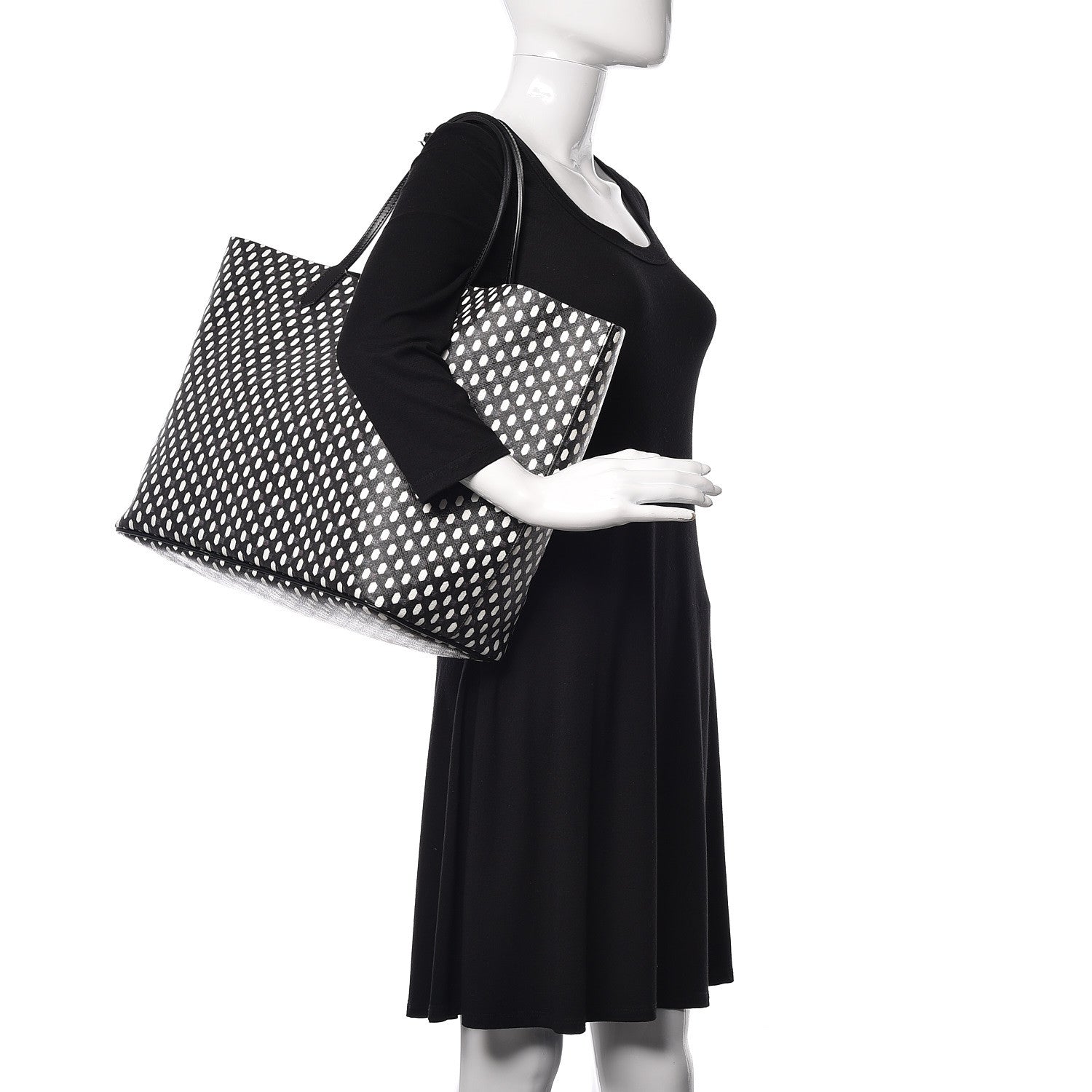 Givenchy Coated Canvas Large Antigona Tote Black White 2 of 17