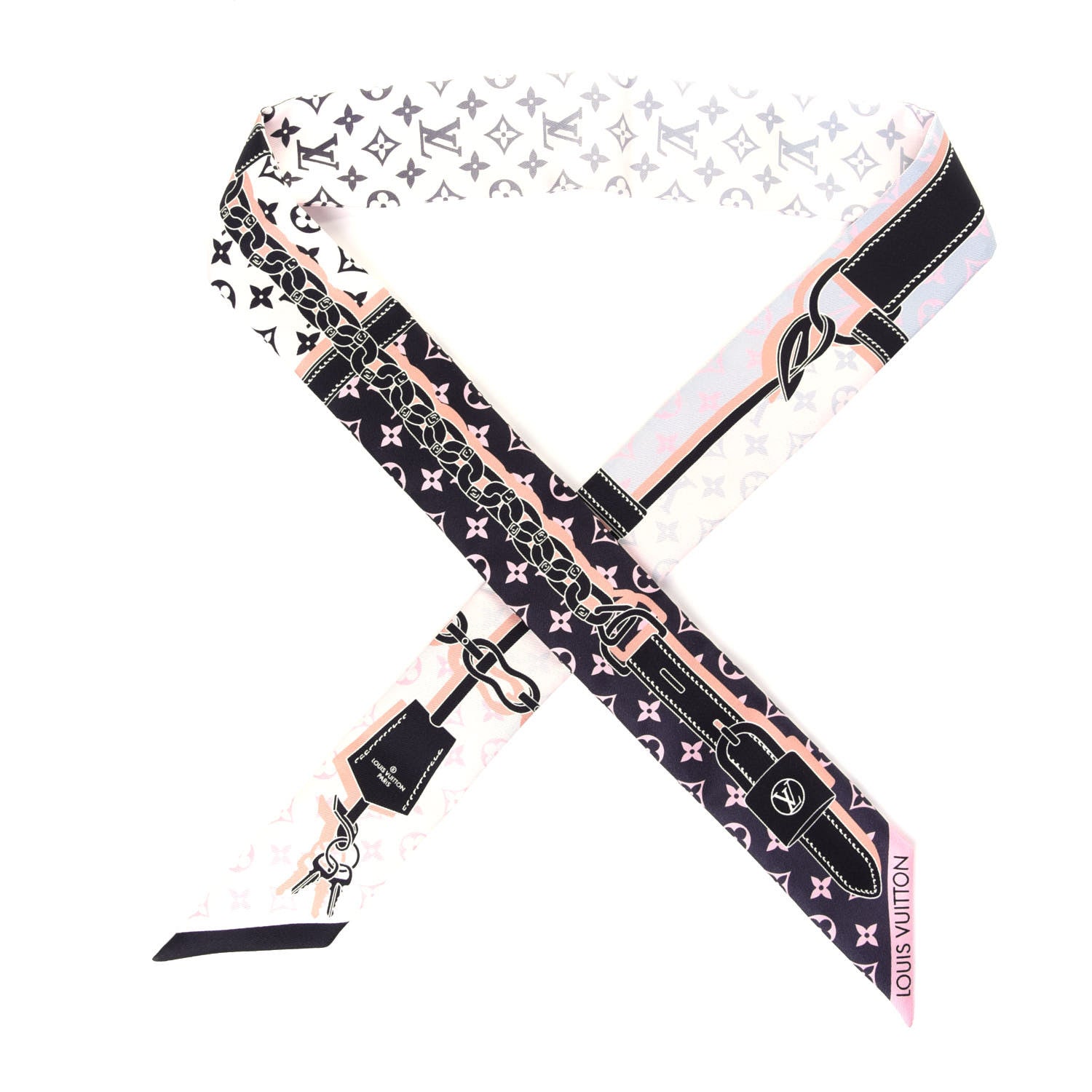Louis Vuitton Silk Monogram Rising Confidential BB Bandeau Black Rose 1 of 4