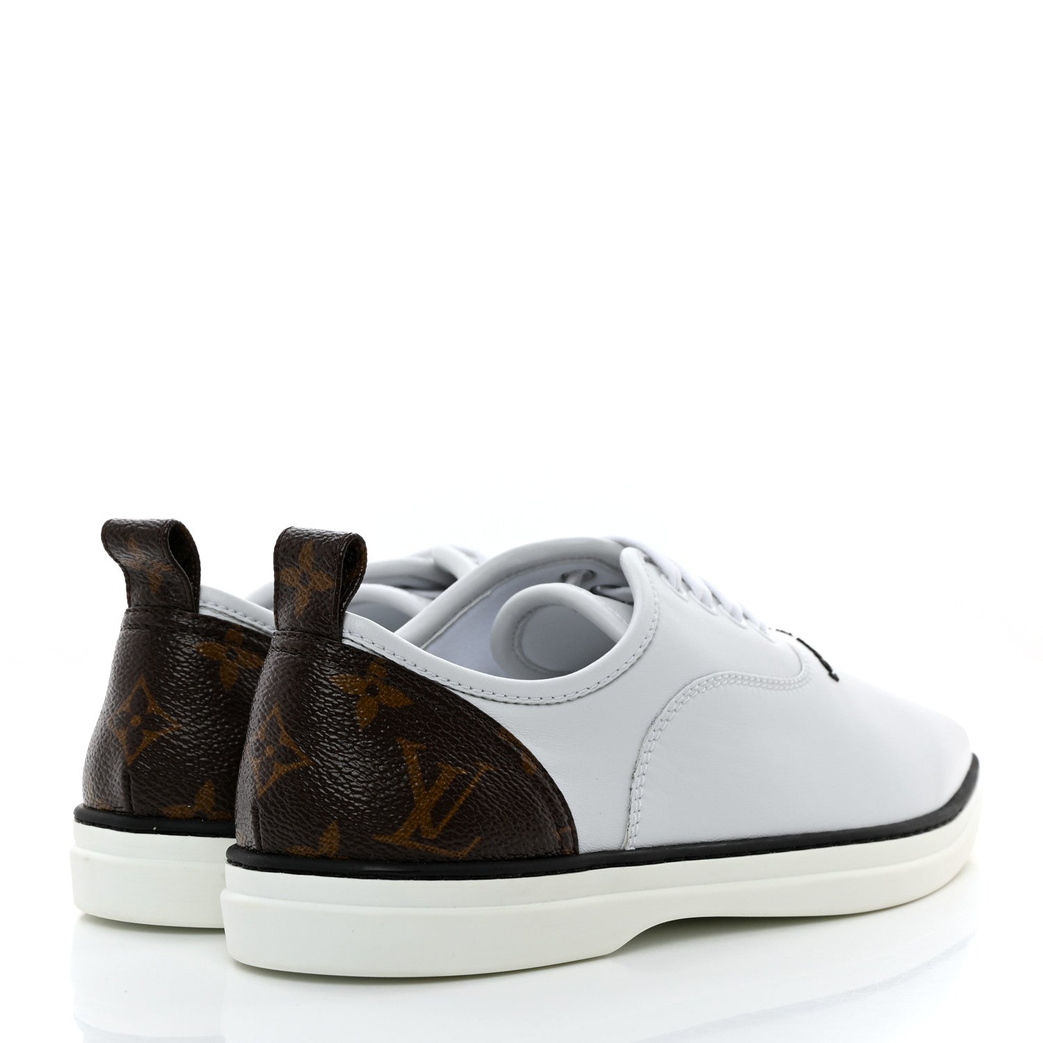 Louis Vuitton Calfskin Monogram Matchpoint Sneakers 38 White 4 of 9