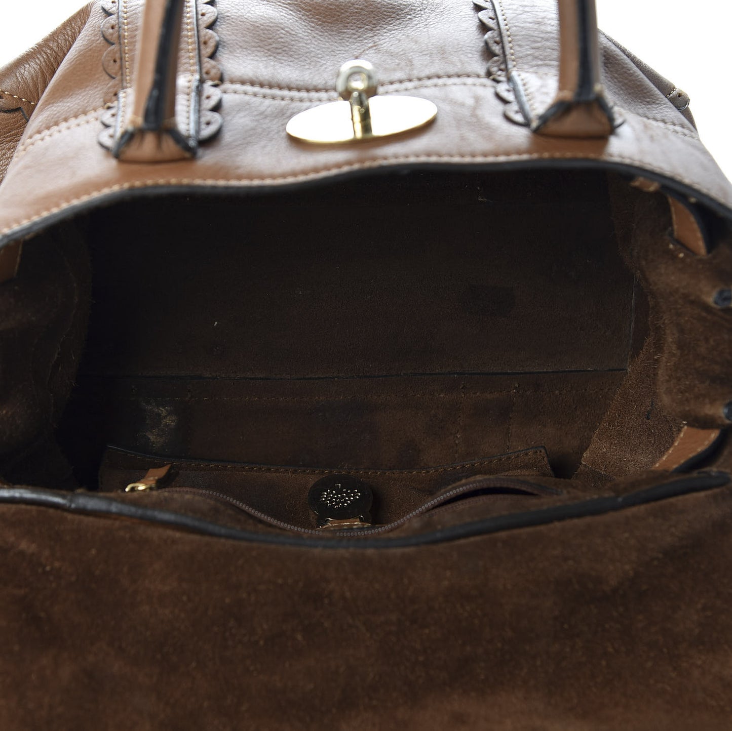 Soft Matte Calfskin Small Cookie Bayswater Satchel Oak