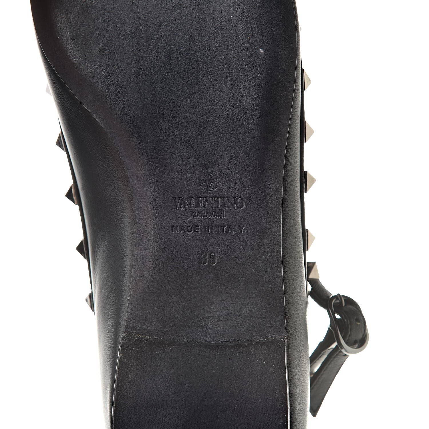 Valentino Garavani Nappa Rockstud Cage Ballerina Flats 39 Black 6 of 10