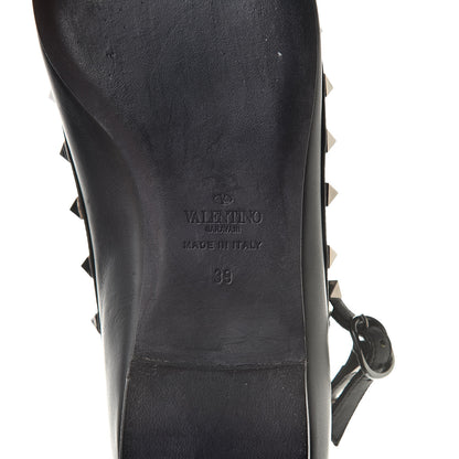 Valentino Garavani Nappa Rockstud Cage Ballerina Flats 39 Black 6 of 10
