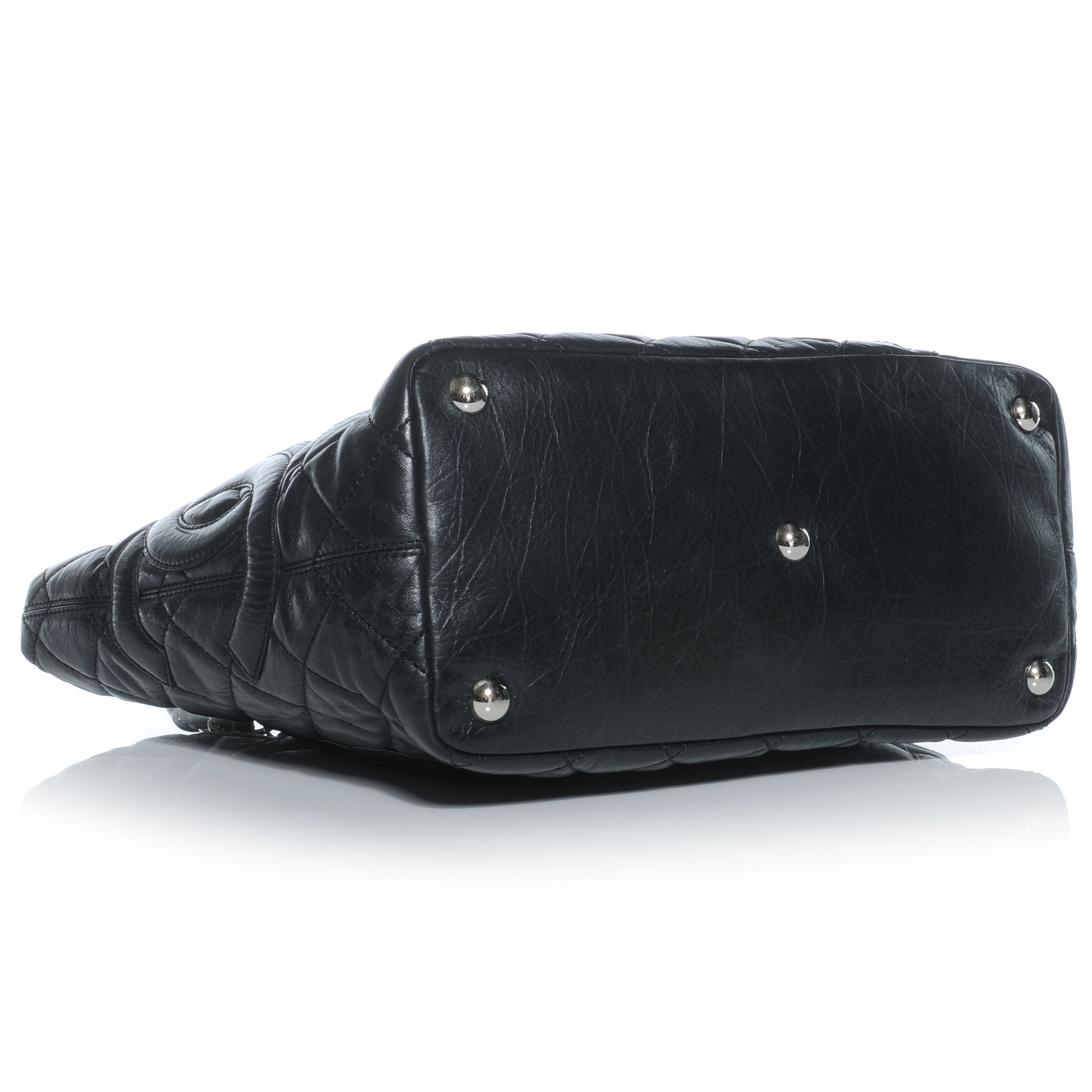 Chanel Leather Quilted Cotton Club Tote Black 4 of 7