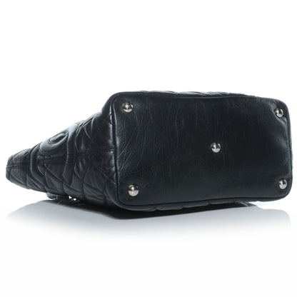 Chanel Leather Quilted Cotton Club Tote Black 4 of 7