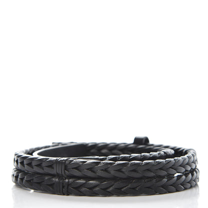 Gucci Calfskin Braided Belt 75 30 Black 3 of 6