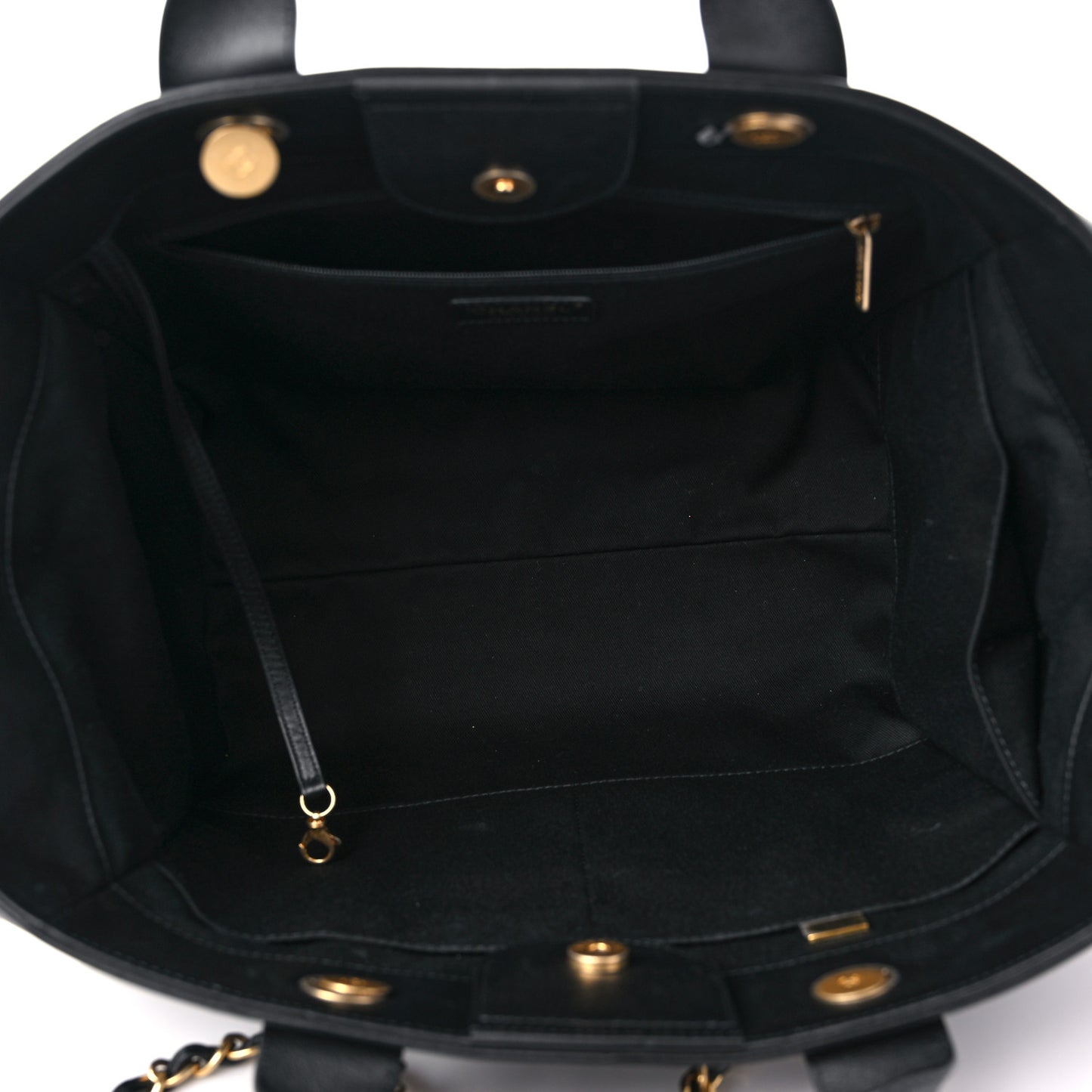 Calfskin Knit Medium Deauville Tote Black Beige