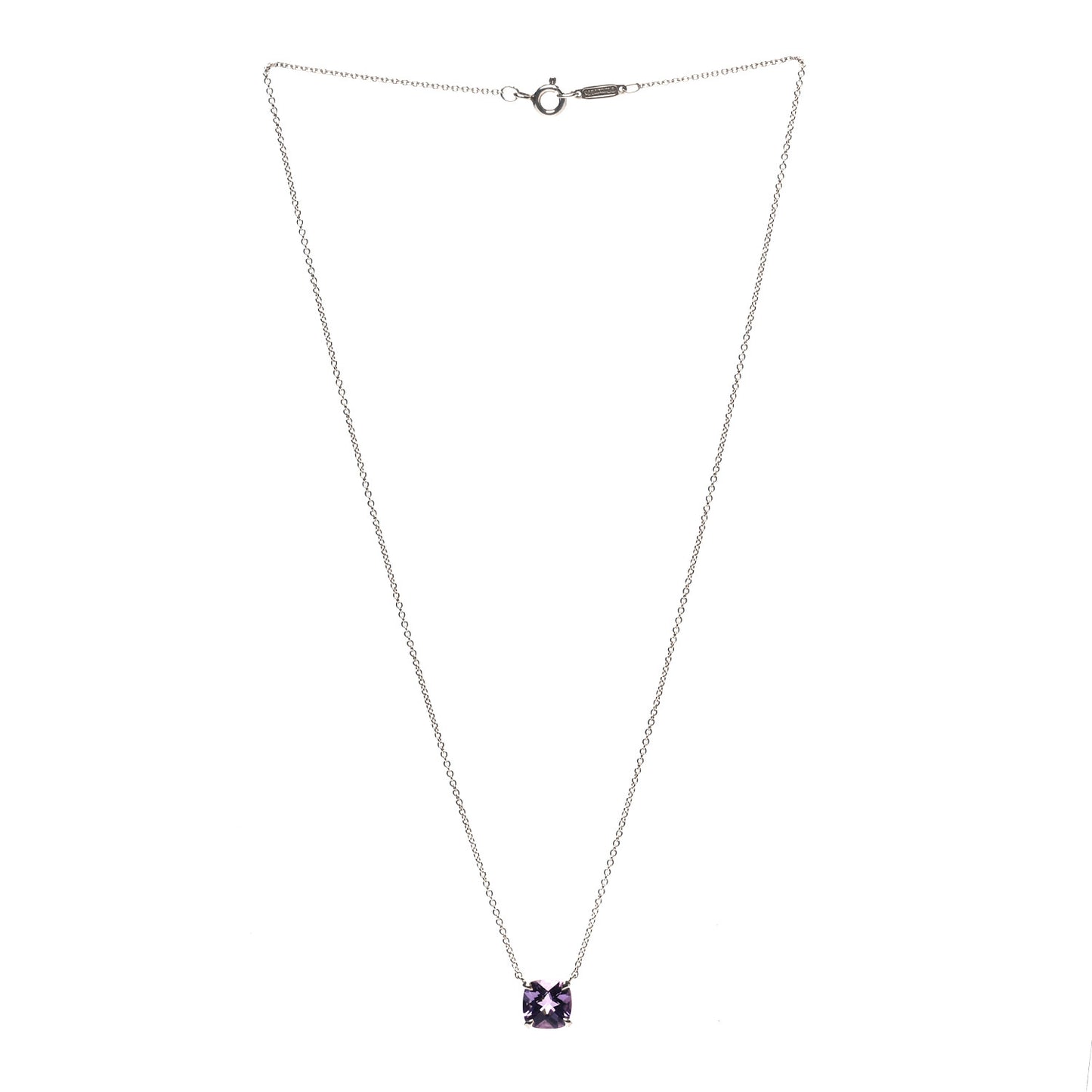 Sterling Silver Amethyst Sparklers Pendant Necklace