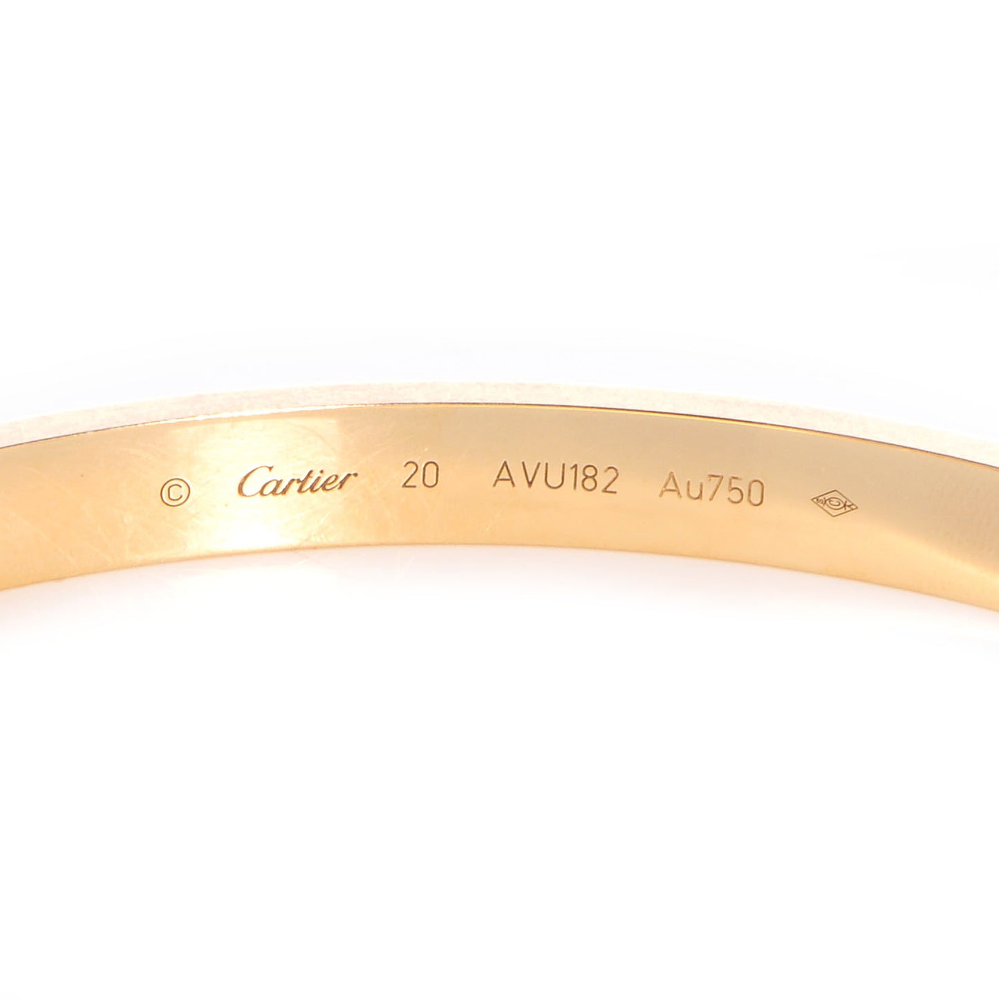 18K Yellow Gold LOVE Bracelet 20