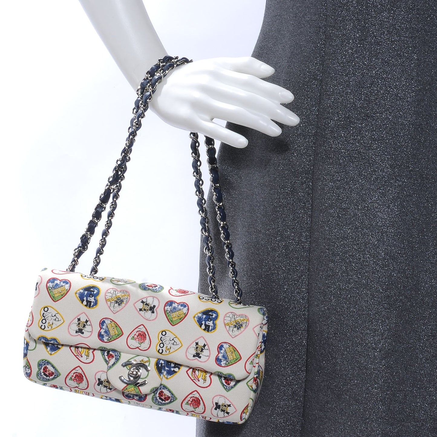 Canvas Coco Hearts East West Flap