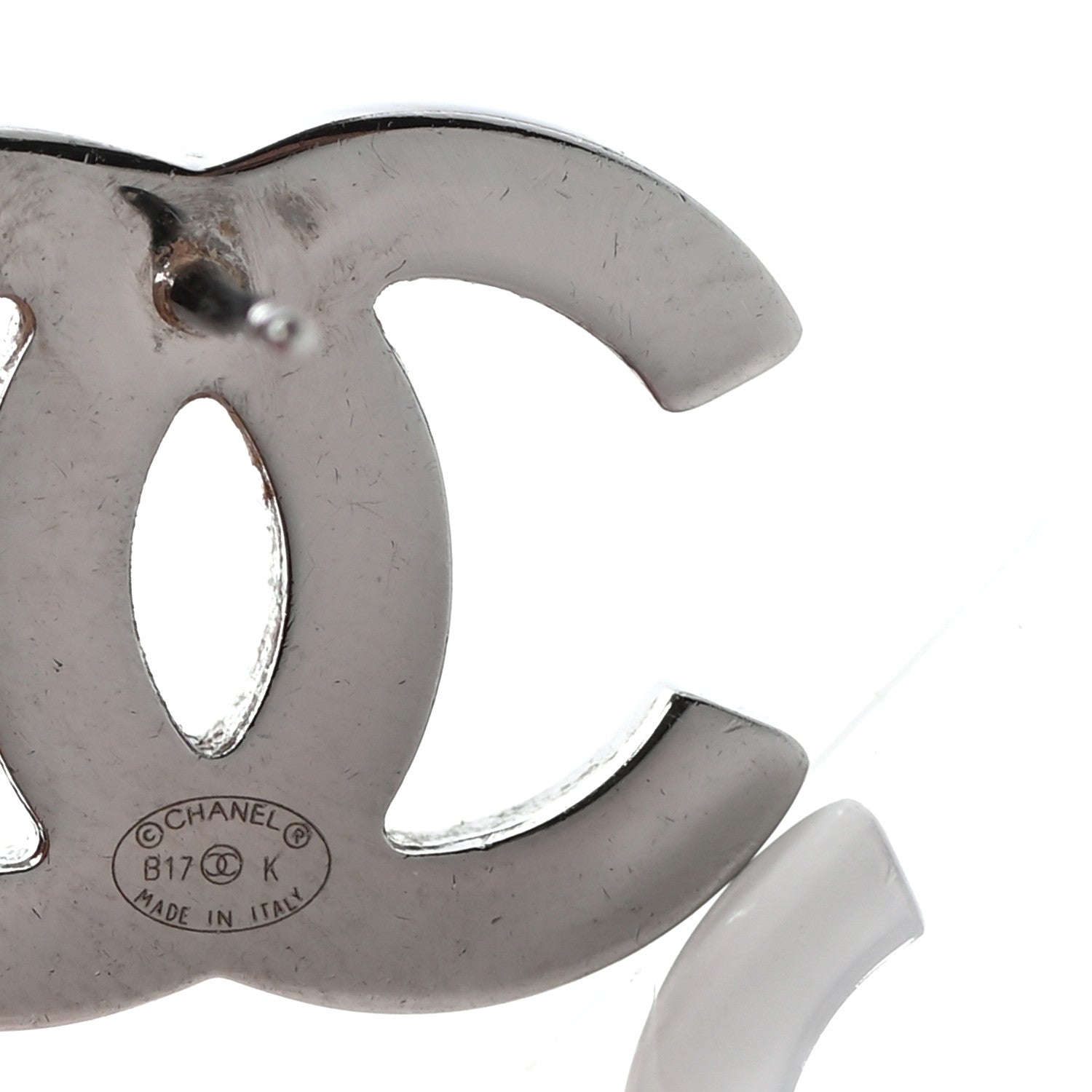 Chanel Ruthenium Crystal CC Earrings 5 of 5