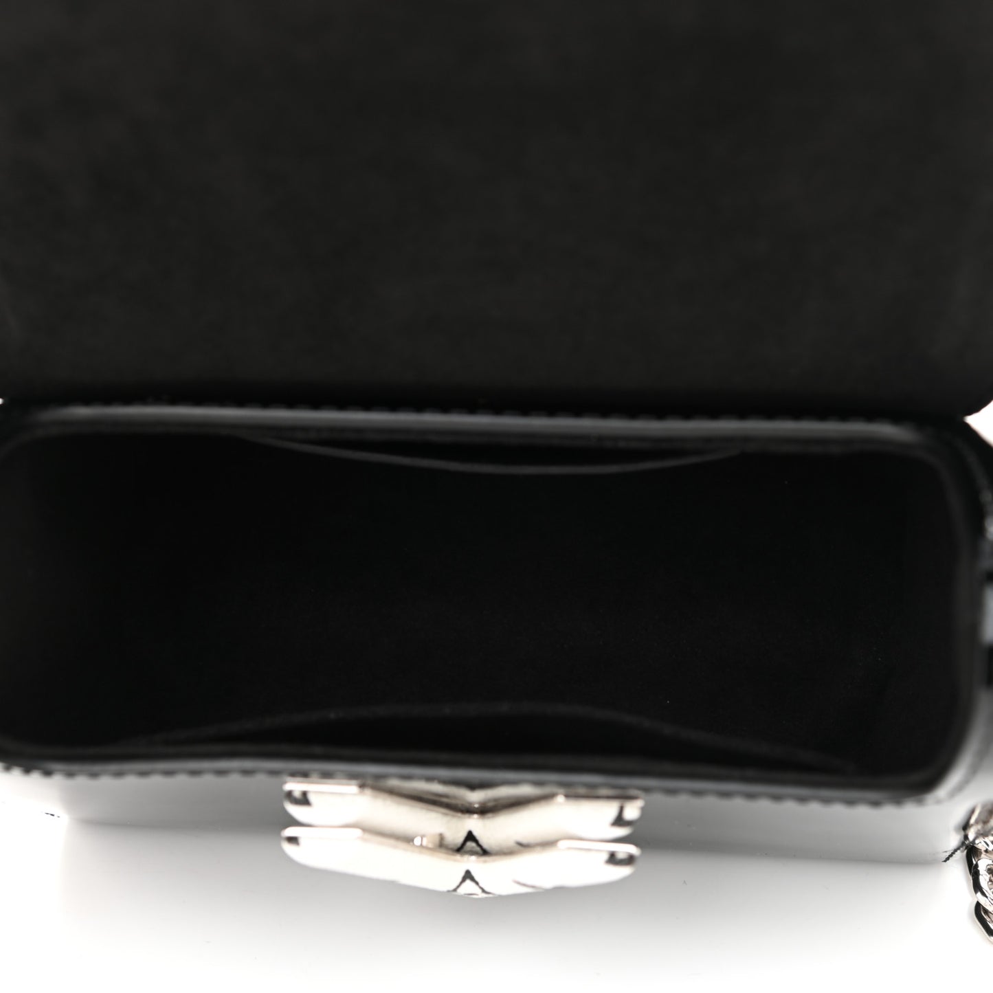 Patent Monogram Twist Shoulder Bag PM Black