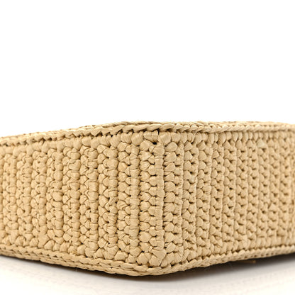 Prada Yarn Raffia Effect Crochet Mini Re-Edition 2000 Shoulder Bag Naturale 6 of 9
