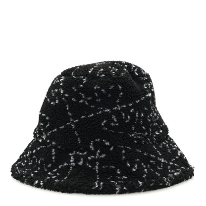 Chanel Faux Fur Bucket Hat S Black White 4 of 8