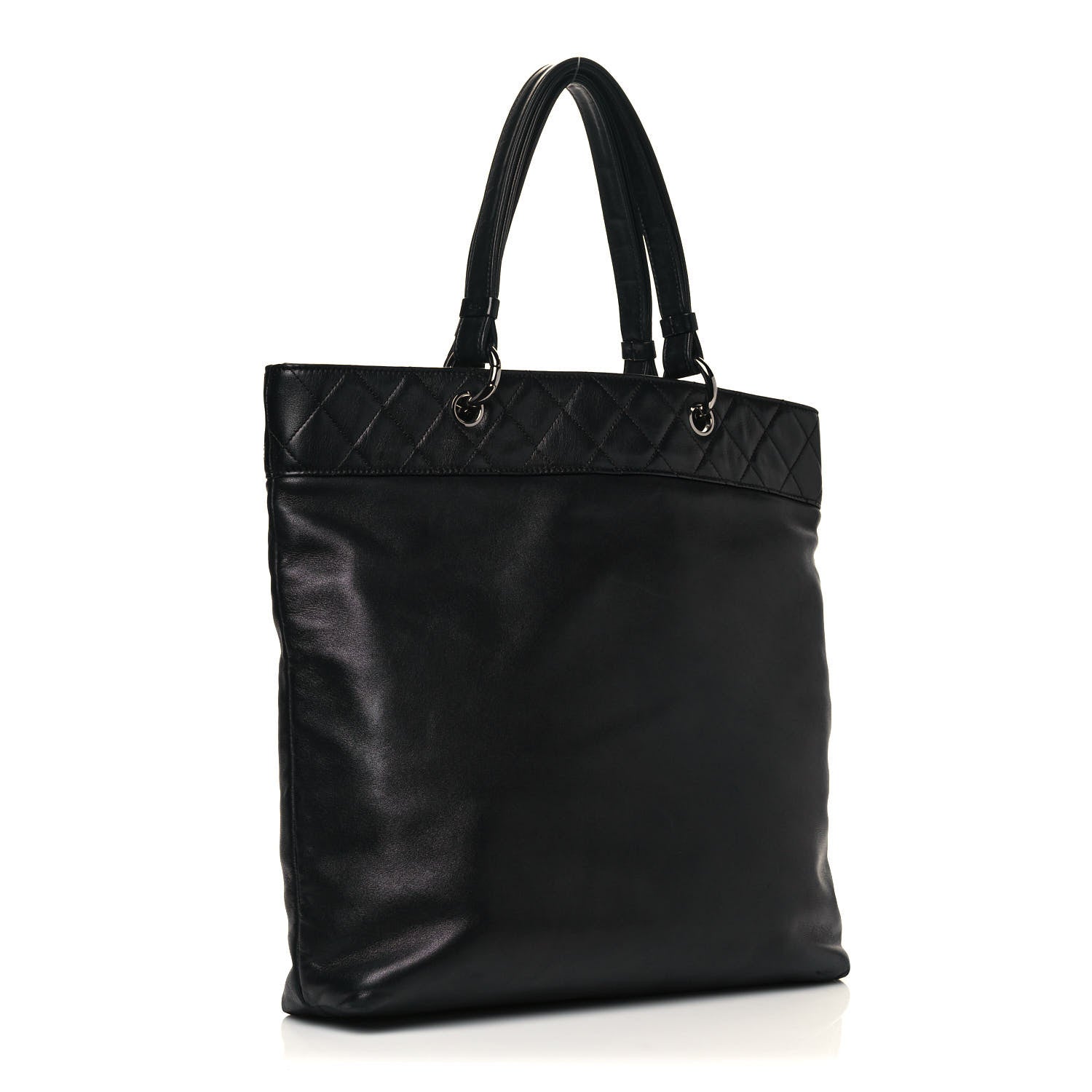Chanel Lambskin Rock And Cabaret Chain Fringe Tote Black 3 of 12