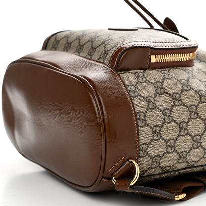 Gucci GG Supreme Monogram Azalea Calfskin Retro Interlocking G Buckle Backpack Beige Ebony Brown Sugar 10 of 12