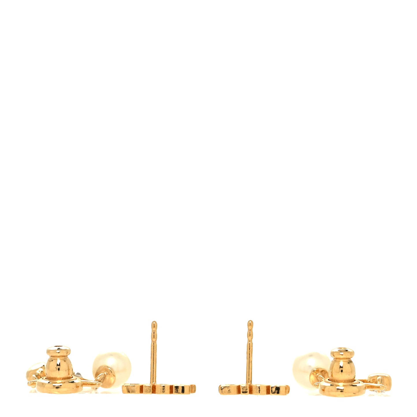 Pearl Crystal Dio(R)evolution Earrings Aged Gold
