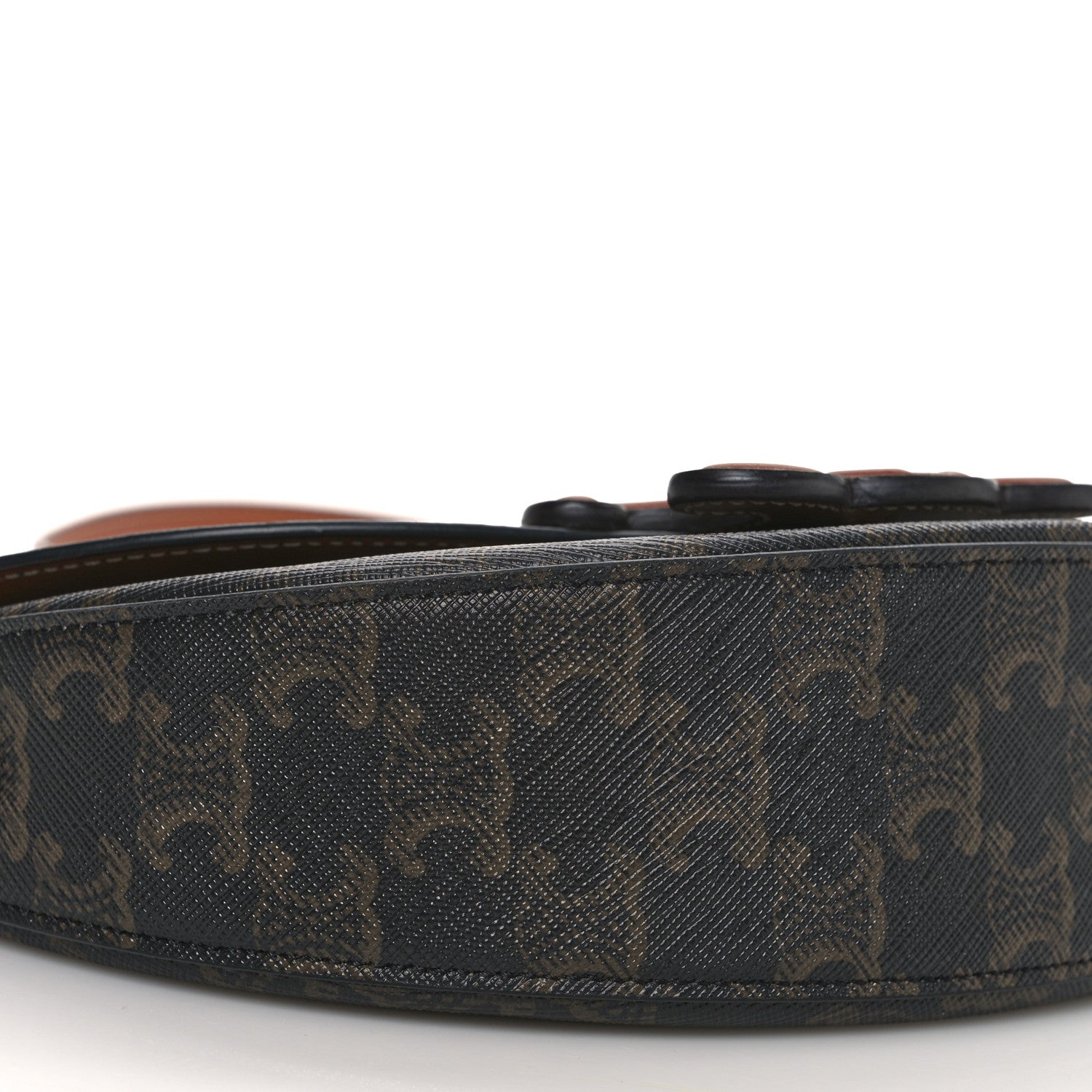 Celine Calfskin Triomphe Canvas Besace Tan 9 of 10