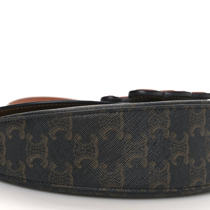 Celine Calfskin Triomphe Canvas Besace Tan 9 of 10