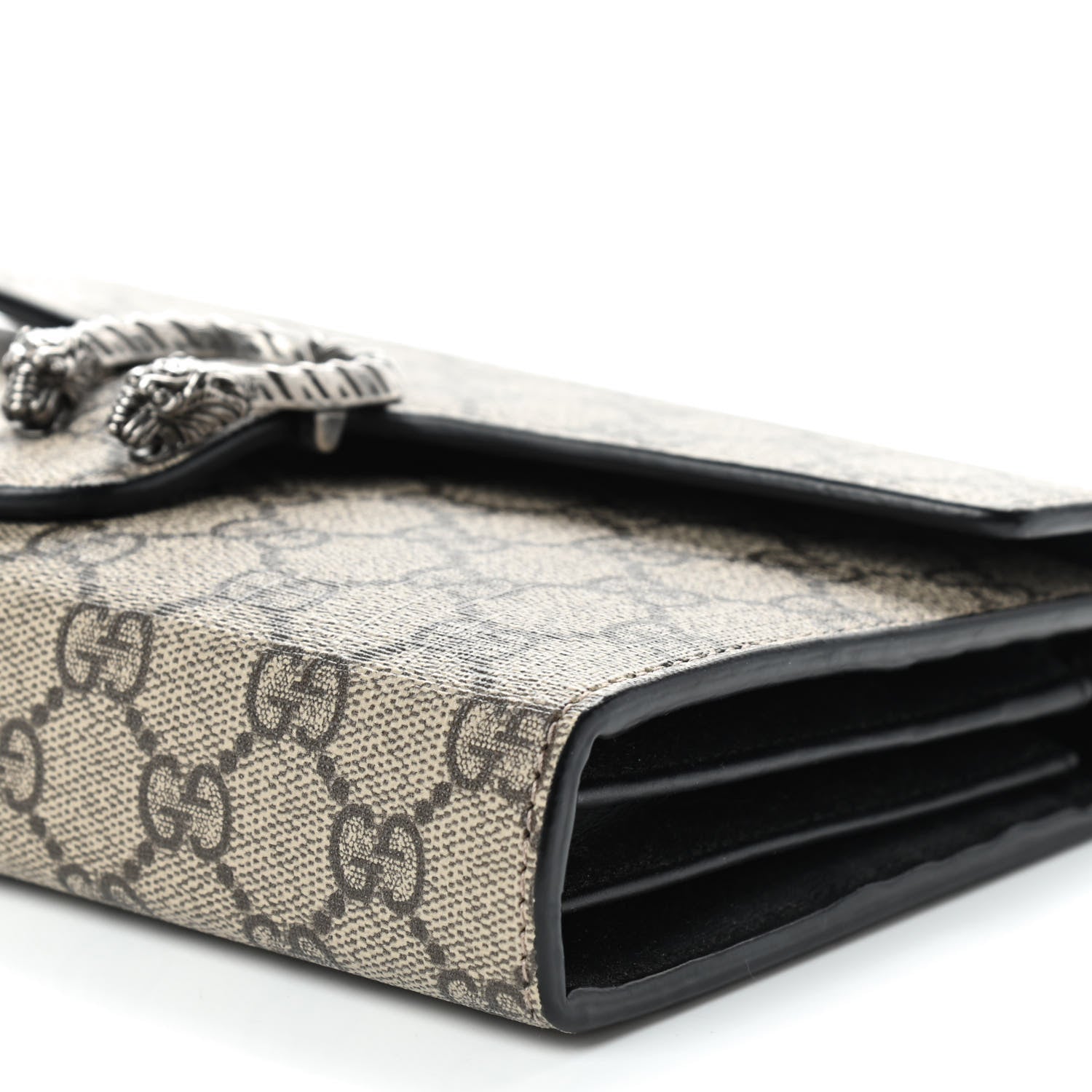 Gucci GG Supreme Monogram Mini Dionysus Chain Wallet Beige Black 7 of 9