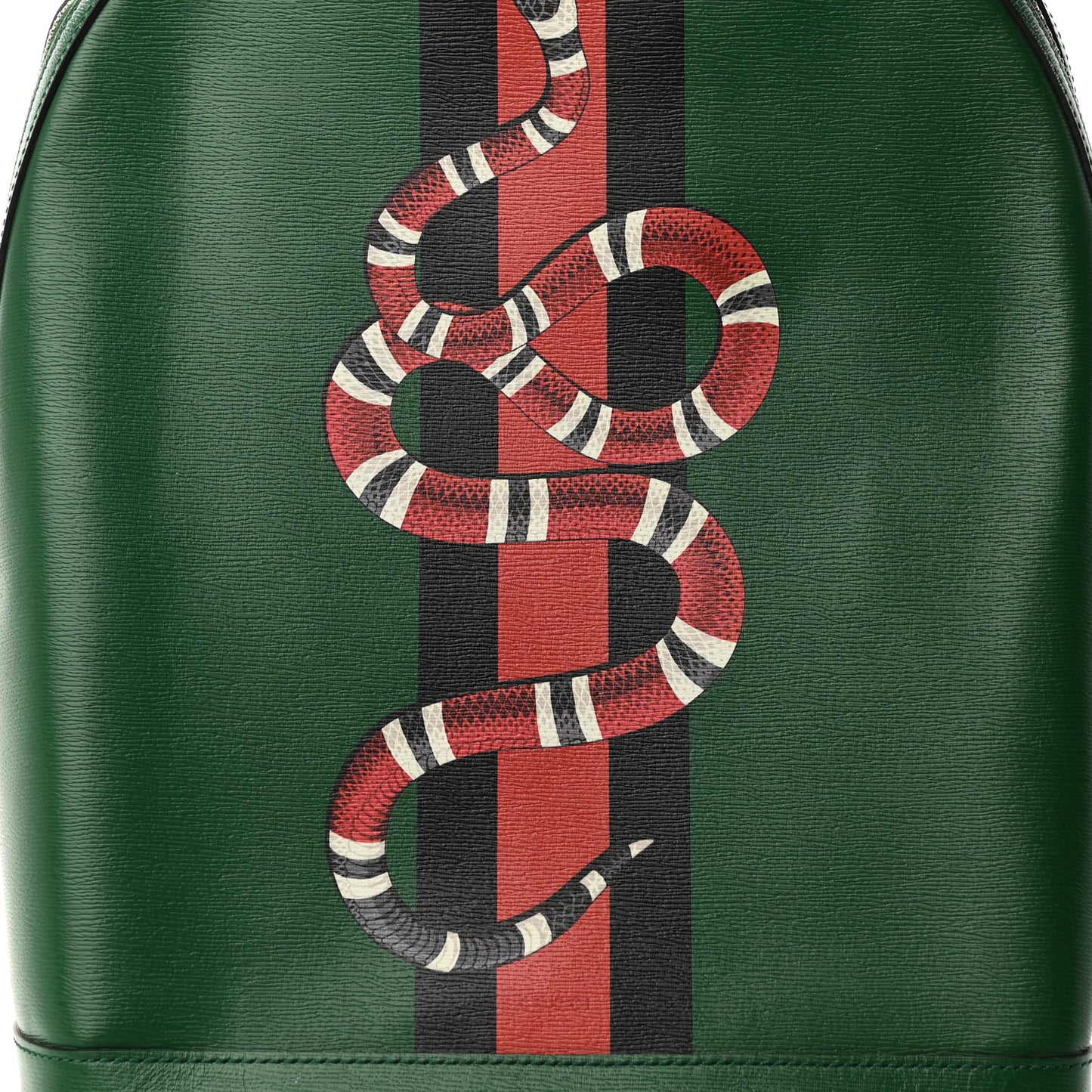 Calfskin Kingsnake Dome Backpack Green