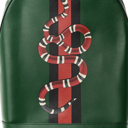 Gucci Calfskin Kingsnake Dome Backpack Green 8 of 10