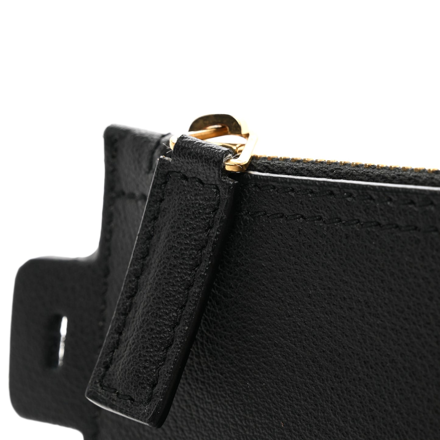 Calfskin North-South Shopping Tote Pouch Black