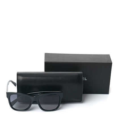 Chanel Acetate Polarized Square CC Sunglasses 5380 Black 7 of 7