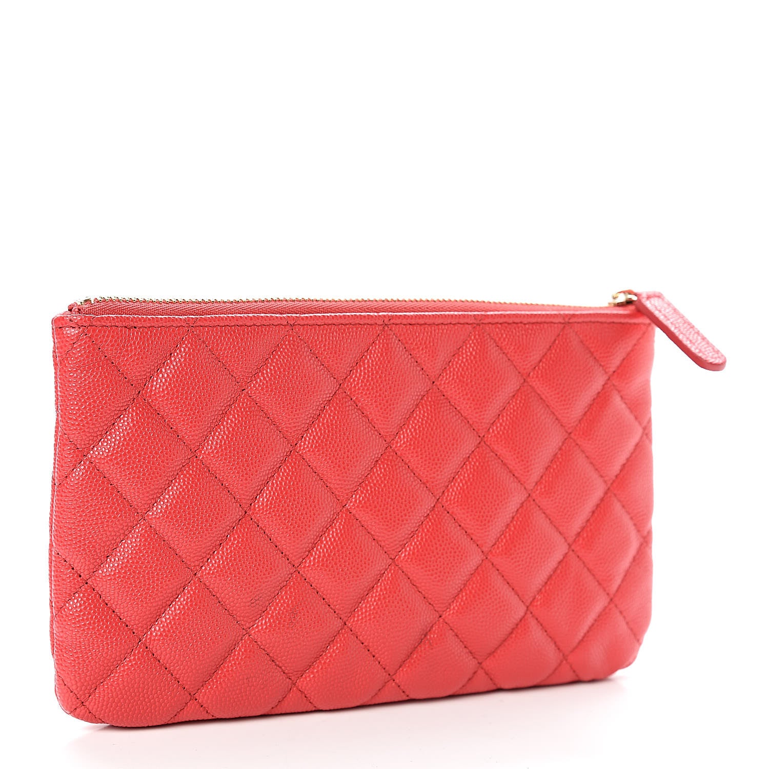 Chanel Caviar Quilted Cosmetic Case Red 3 of 8