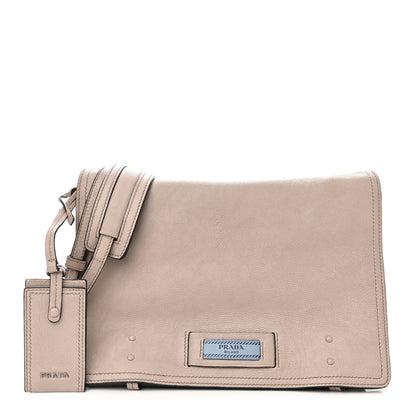 Prada Glace Calf Etiquette Flap Pomice Astrale 1 of 15
