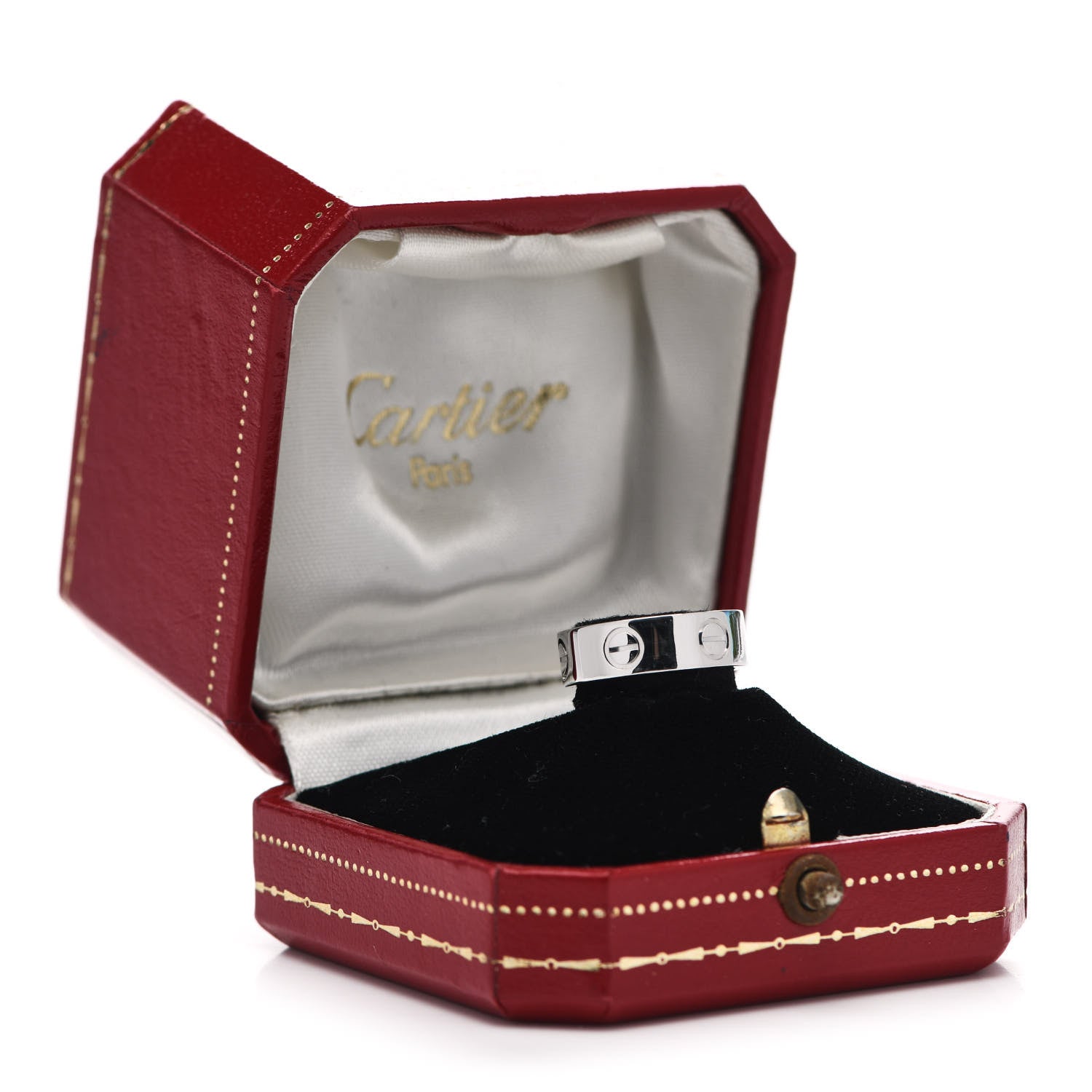 Cartier 18K White Gold 5.5mm LOVE Ring 47 4 5 of 5