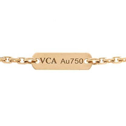 Van Cleef & Arpels 18K Yellow Gold Mother of Pearl Vintage Alhambra Pendant Necklace 4 of 5