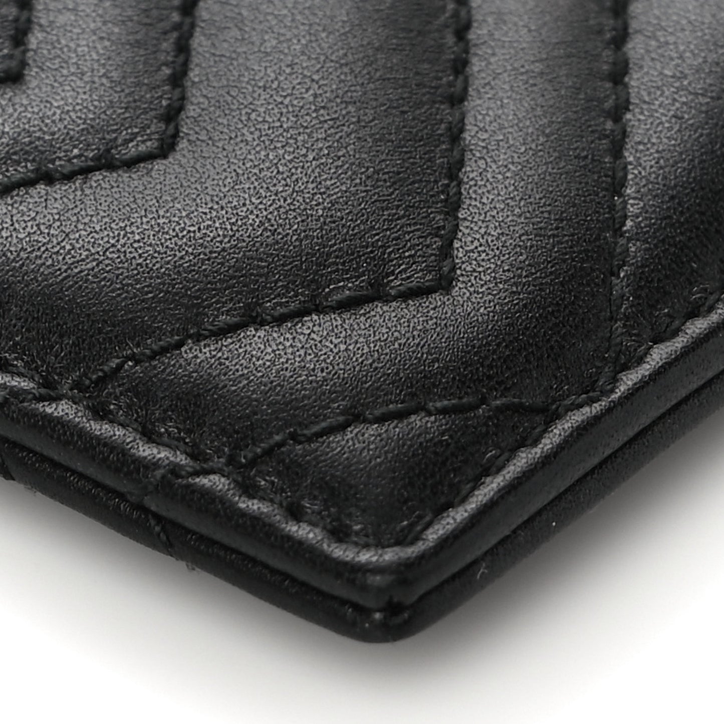 Calfskin Matelasse GG Marmont Card Holder Black