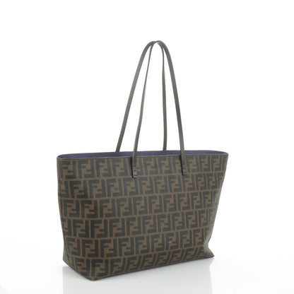 Fendi Zucca Spalmati Large Roll Tote Tobacco Viola 3 of 7