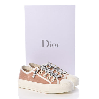 Christian Dior Velvet Walk'N'Dior Low Top Sneakers 35.5 Nude 8 of 8