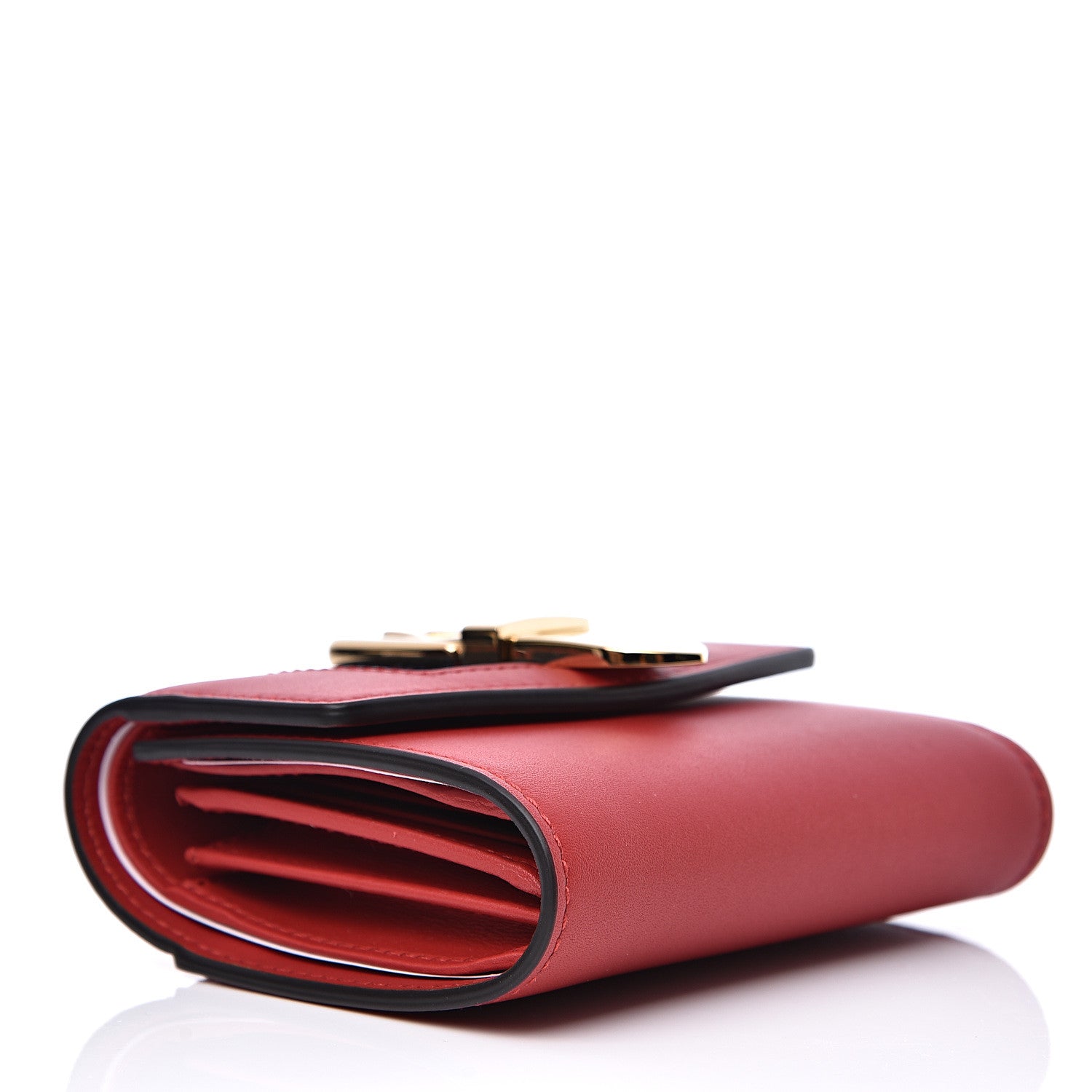 Gucci Calfskin Sylvie Wallet Hibiscus Red 3 of 7