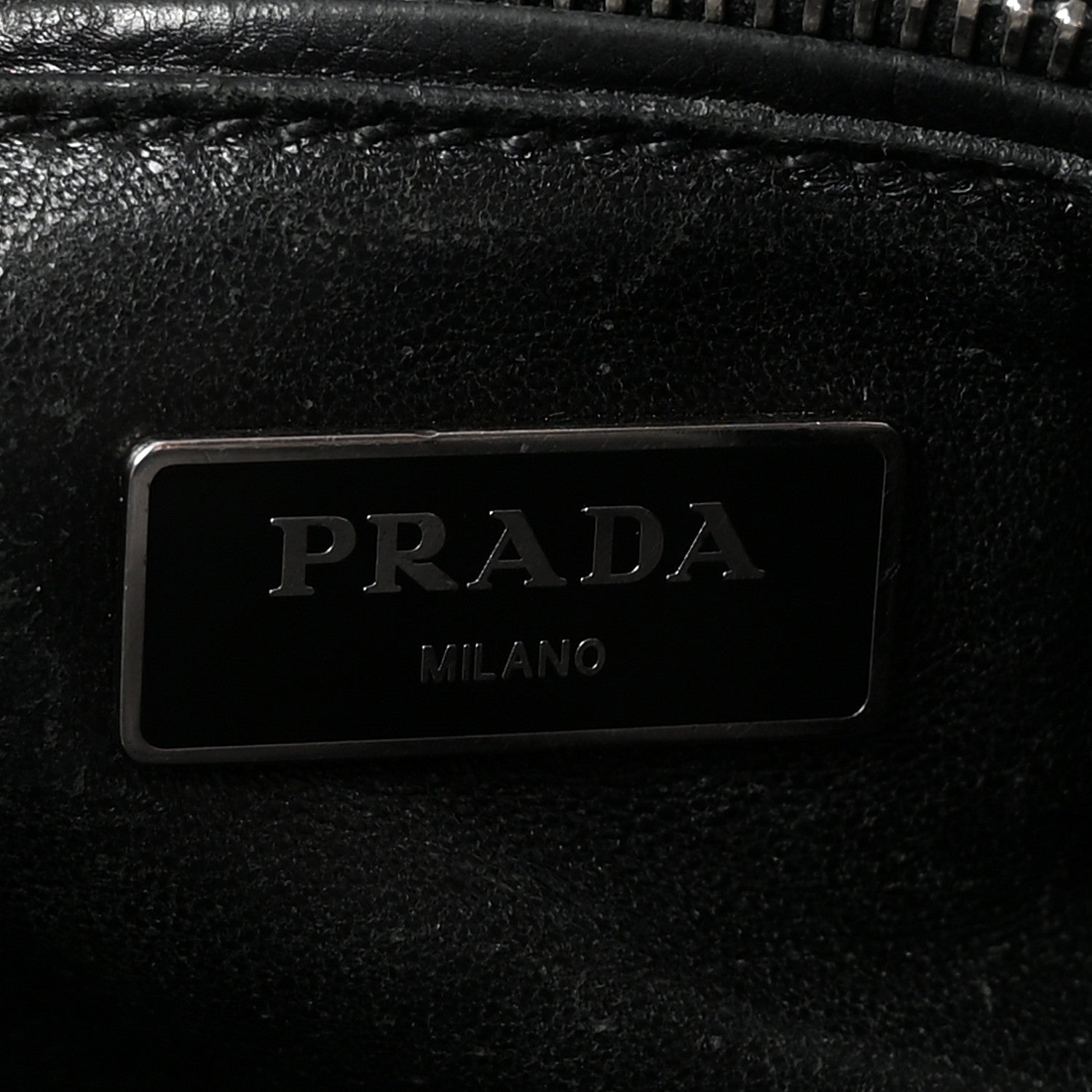 Prada Glace Calf Twin Pocket Tote Black 6 of 9