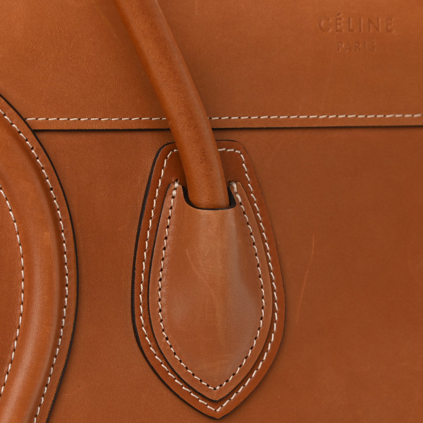 Natural Calfskin Micro Luggage Tan