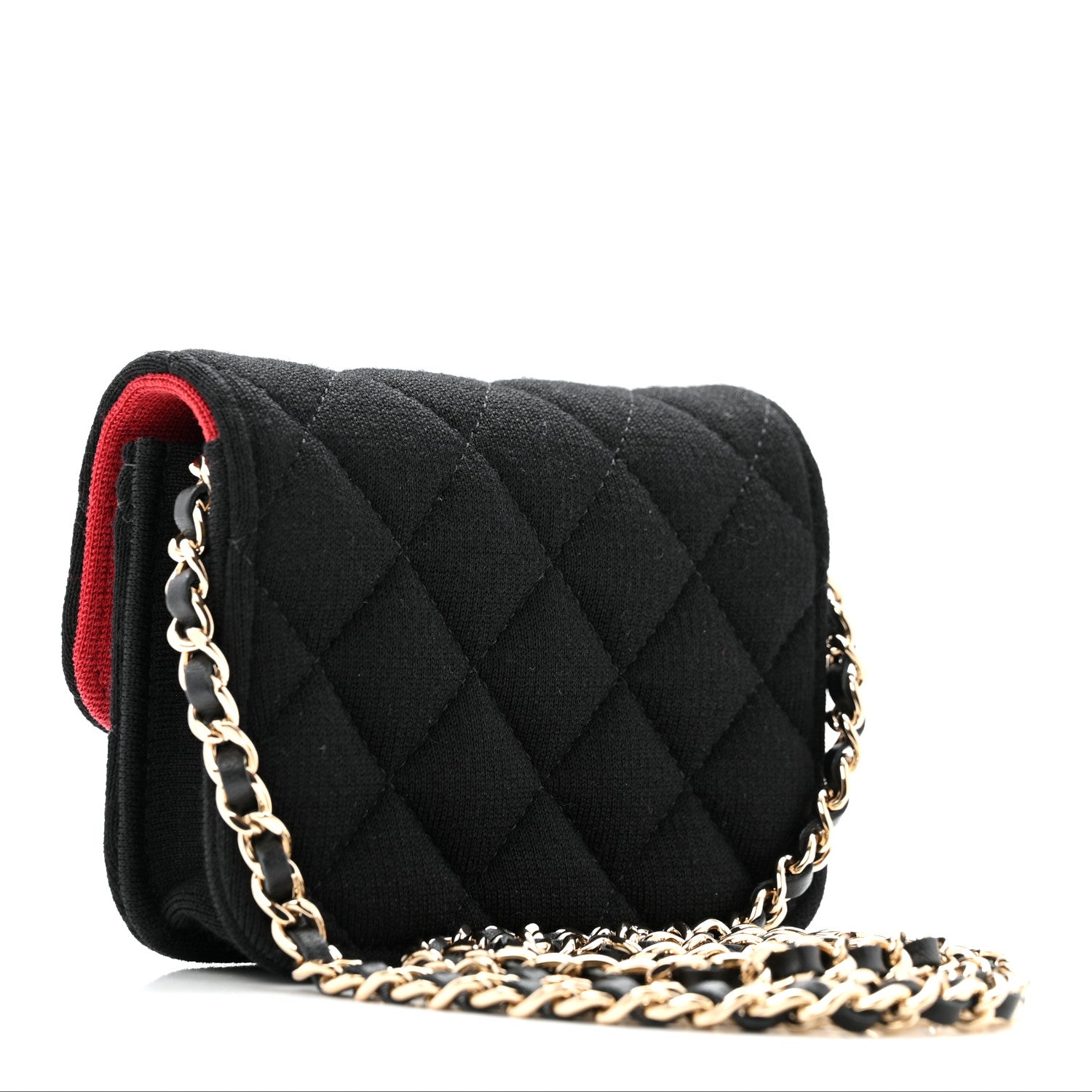 Chanel Jersey Quilted Micro Mini Flap Black 3 of 10