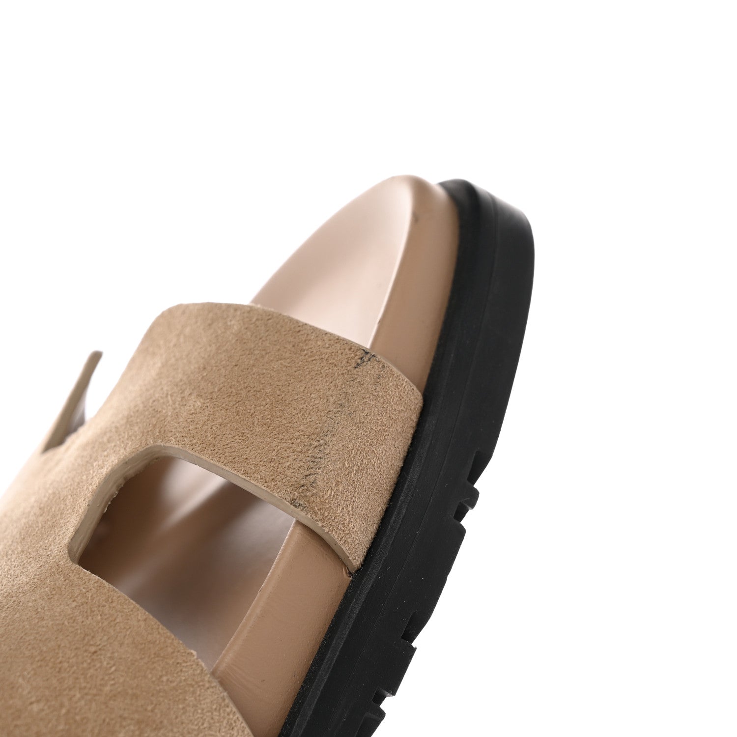 Hermes Suede Goatskin Womens Chypre Sandals 40 Beige Argile 12 of 20