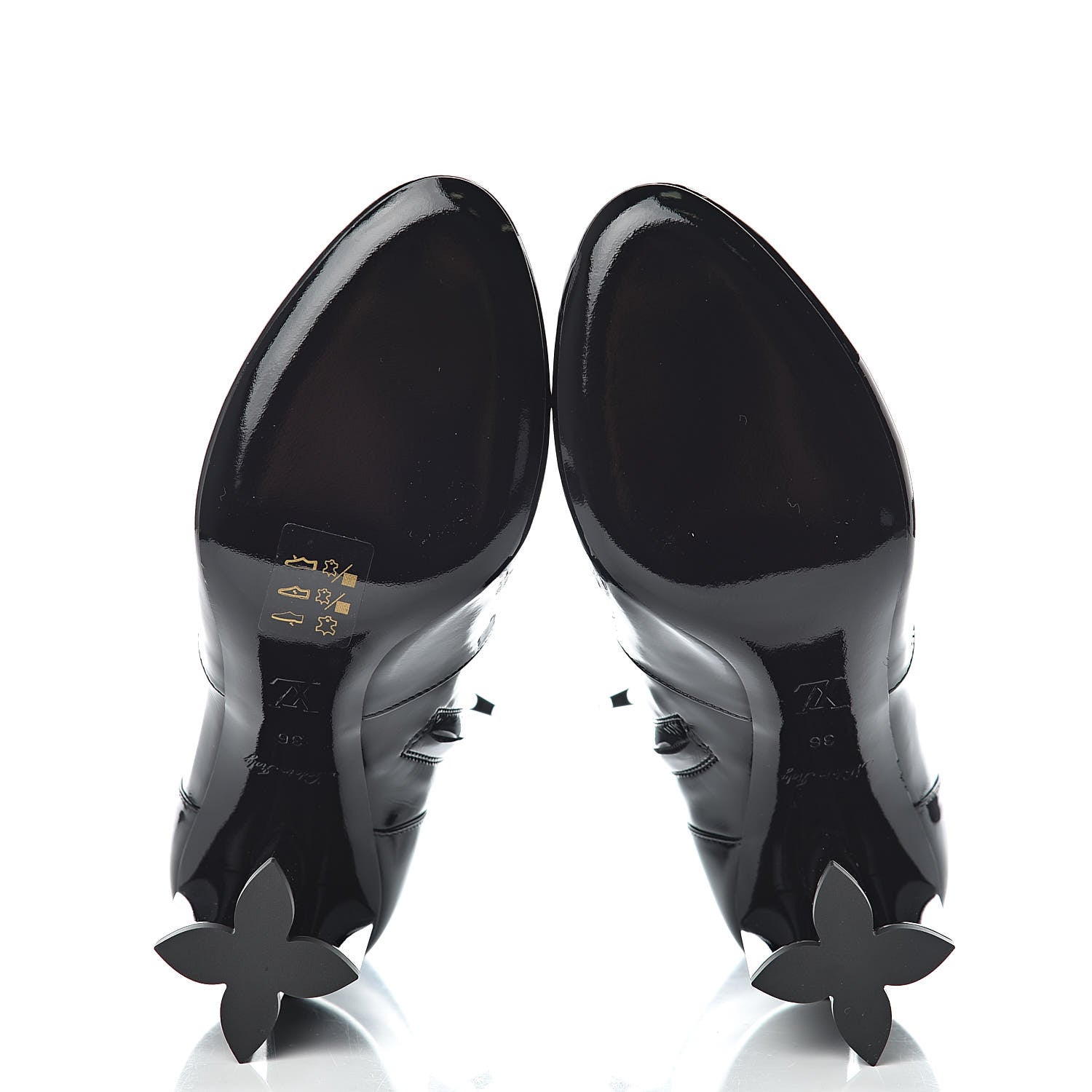 Louis Vuitton Patent Silhouette Ankle Boots 36 Black 5 of 9