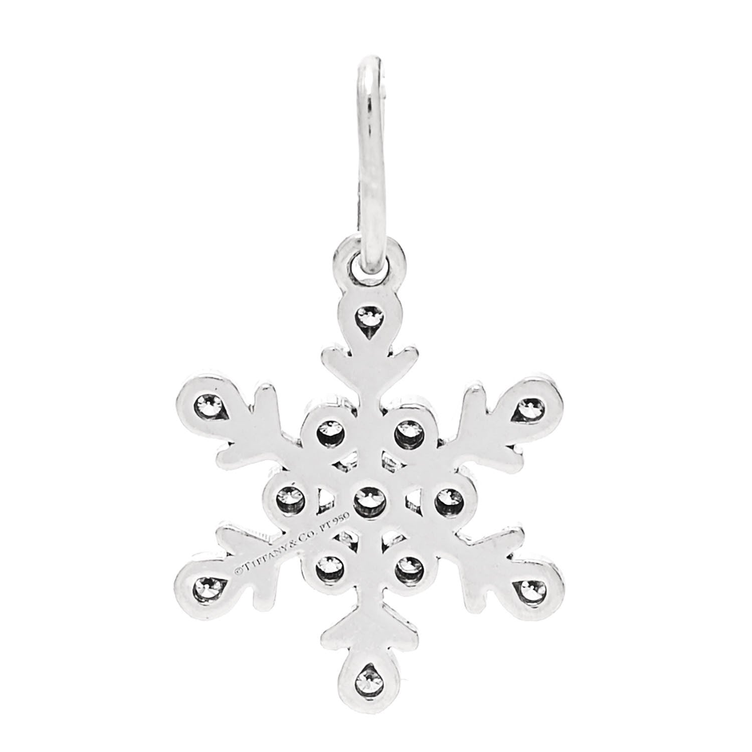 Tiffany Platinum Diamond Snowflake Charm 3 of 4