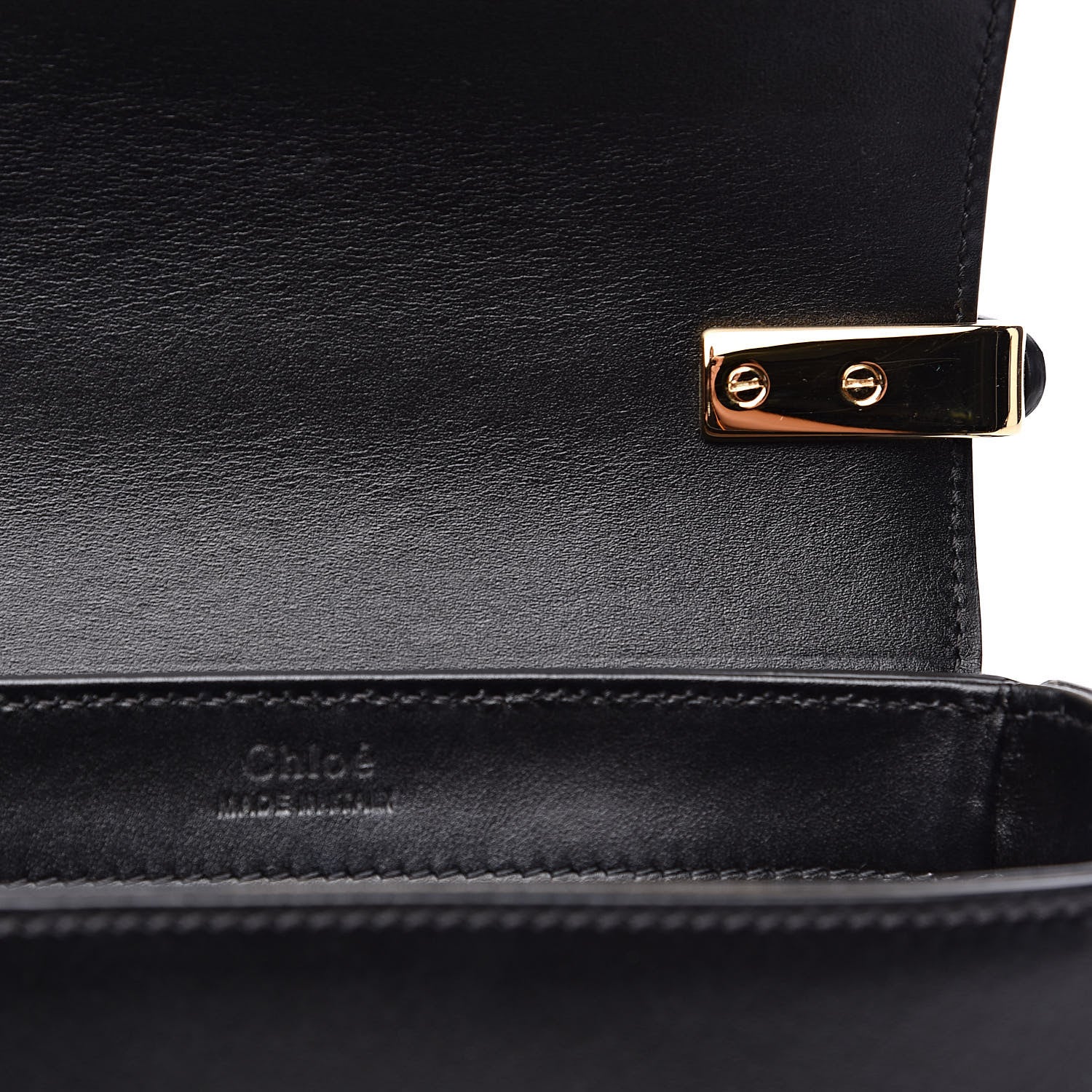 Chloe Shiny Calfskin Suede Mini C Double Carry Black 11 of 12