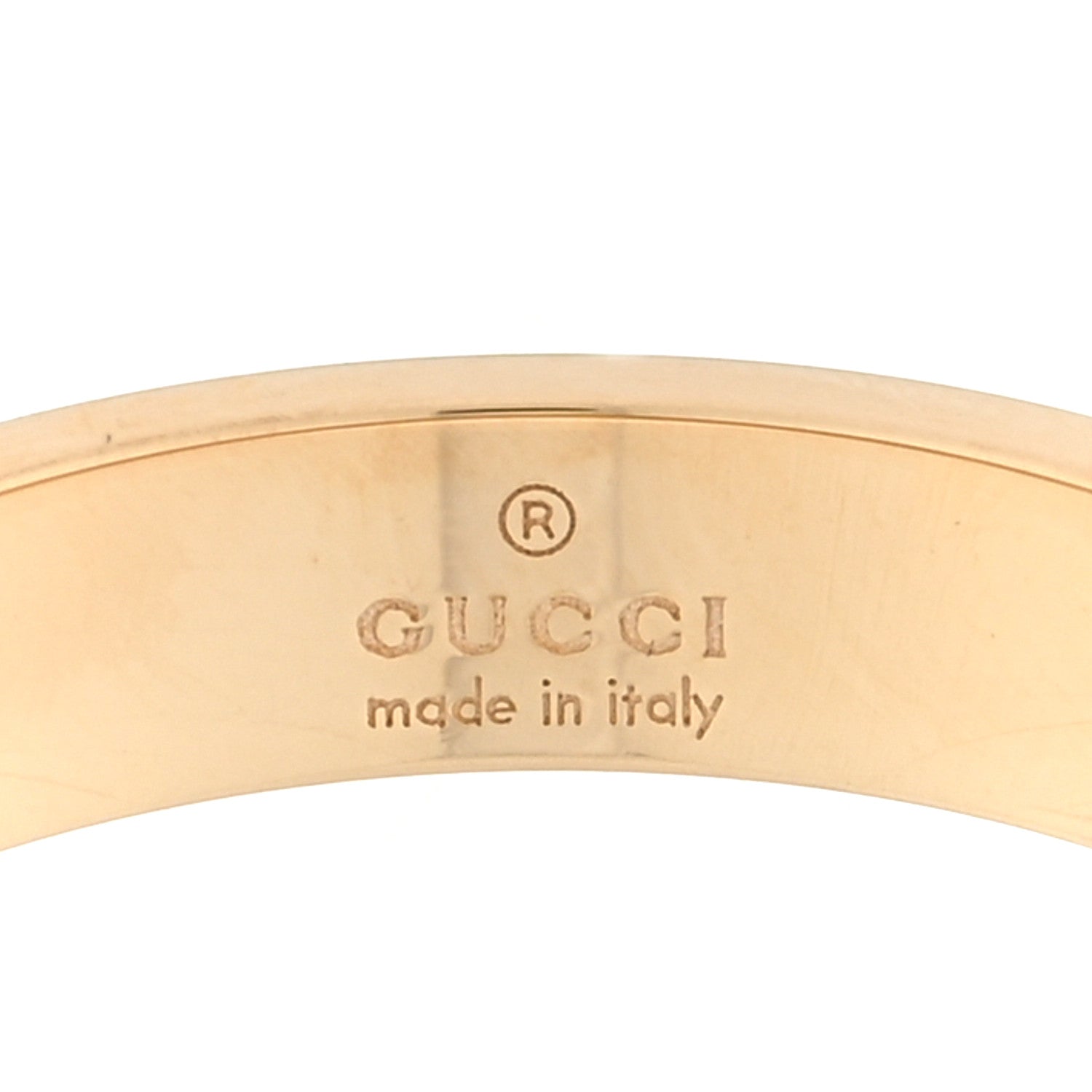 Gucci 18K Yellow Gold 4mm Icon Thin Band Ring 56 7.5 4 of 5