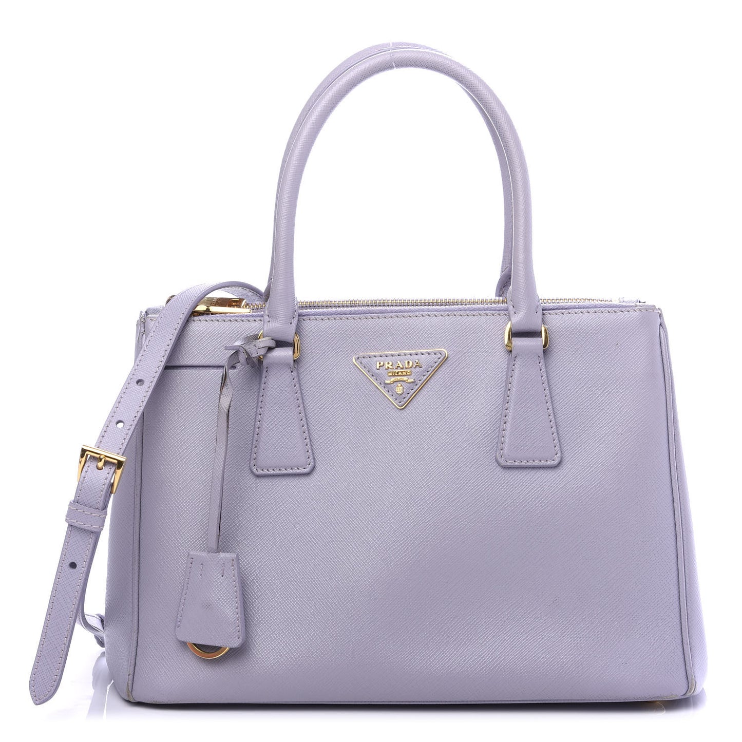 Saffiano Small Galleria Double Zip Tote Glicine