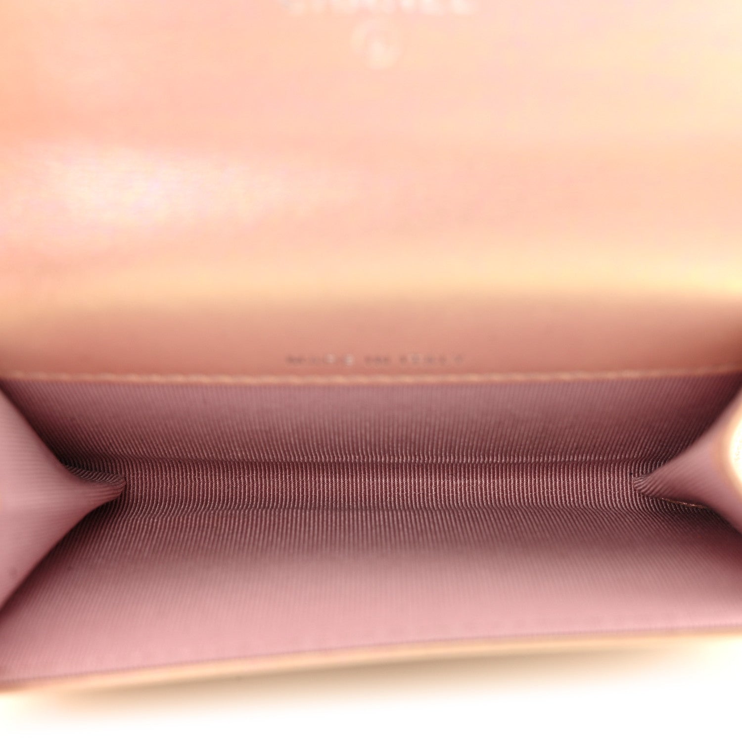 Chanel Iridescent Calfskin Quilted Flap Card Holder Wallet Pink 5 of 8