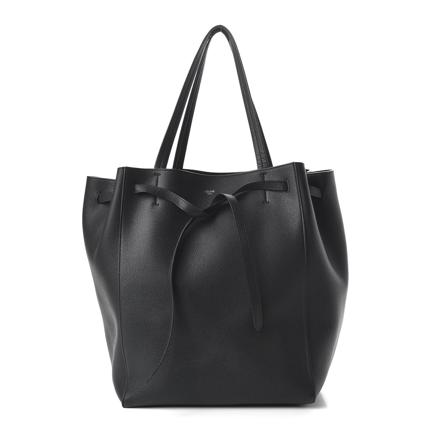 Celine Soft Grained Calfskin Medium Belt Cabas Phantom Black 1 of 9