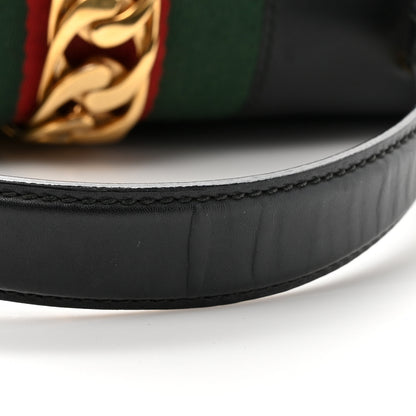 Gucci Calfskin Medium Sylvie Top Handle Bag Black 19 of 21