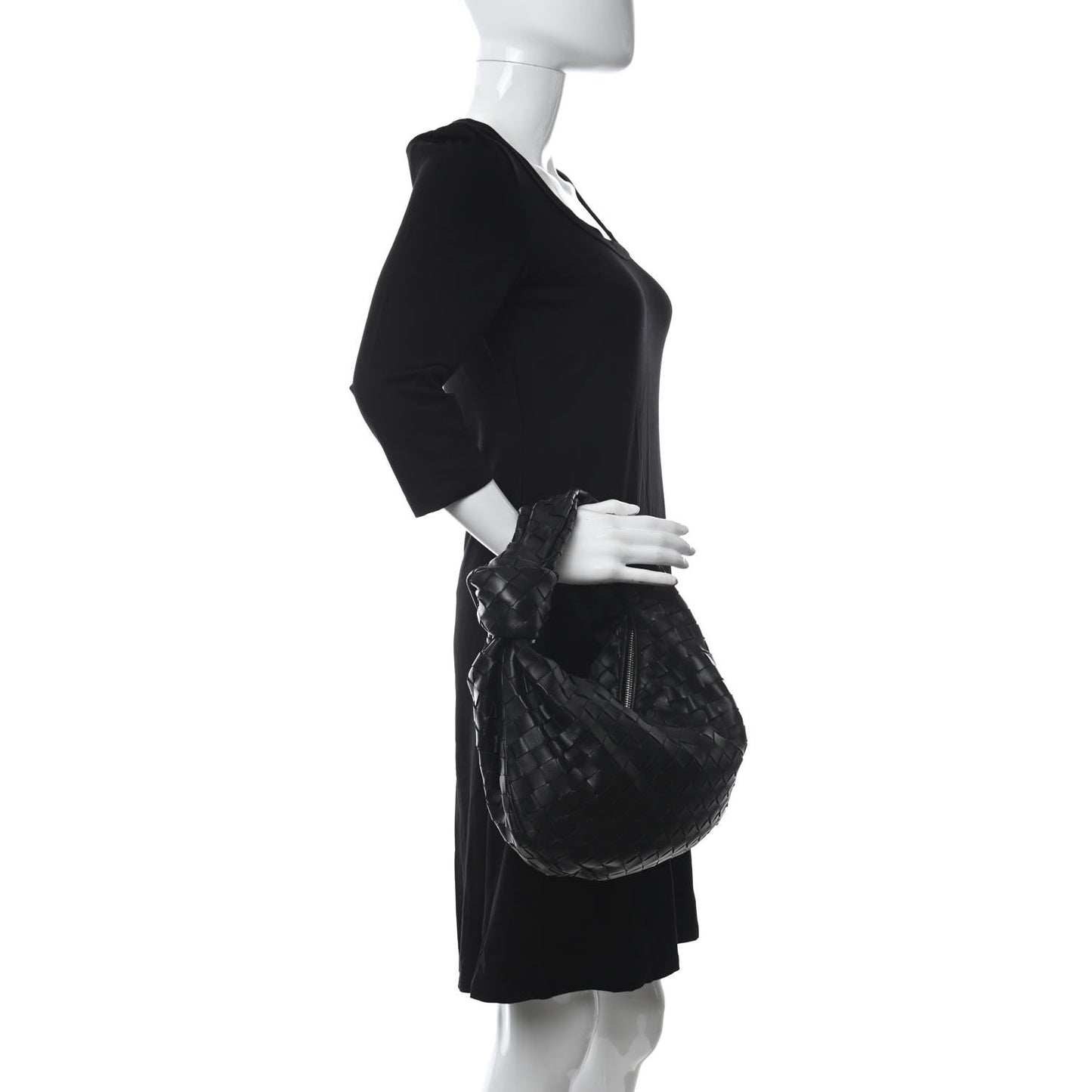Nappa Intrecciato Teen Jodie Hobo Black